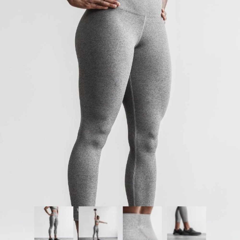 NOBULL Tights- Heather Grey- High Rise-Small NWOT